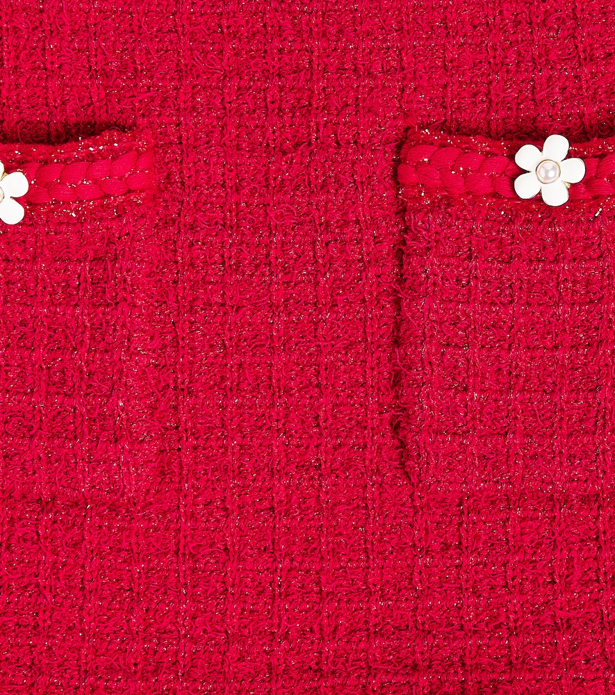  Self-portrait Kids Self-portrait Kids Embellished Peplum Tweed Skirt 