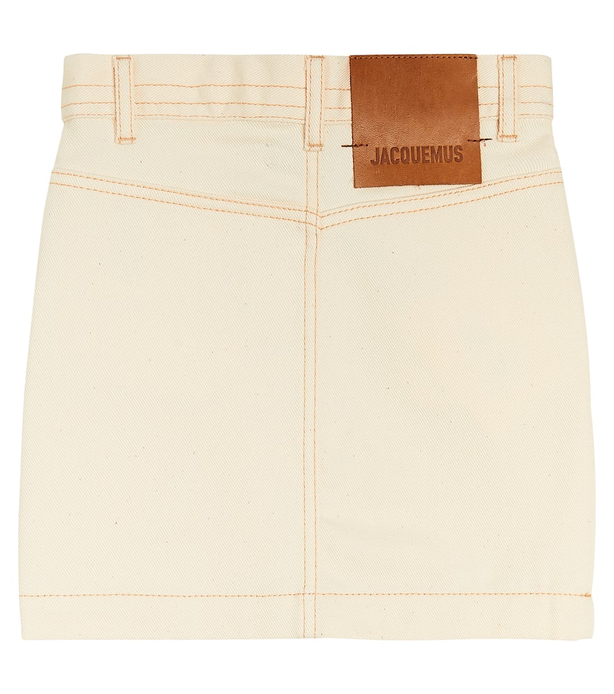 Shop Jacquemus Enfant La Jupe De Nimes Denim Skirt In White