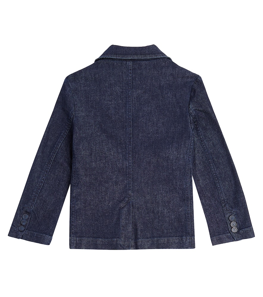 Il Gufo Single-breasted Denim Blazer In Blue