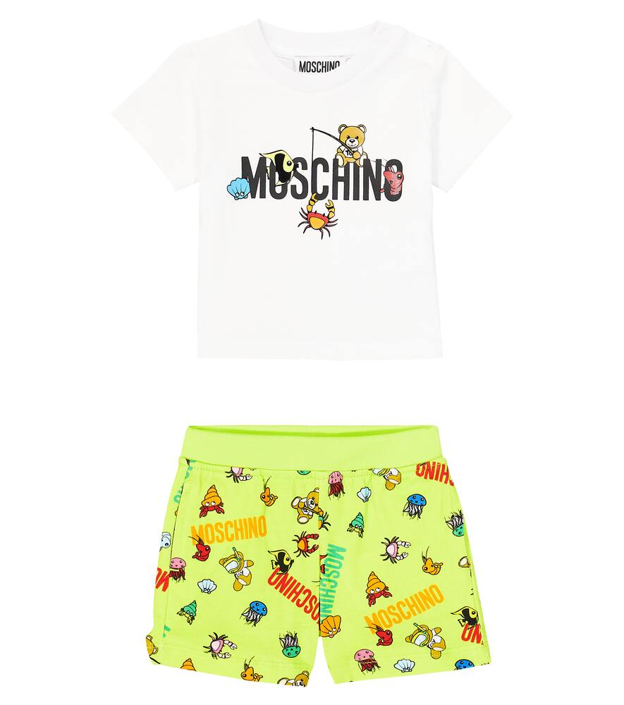 Moschino Kids Baby cotton T-shirt and shorts set