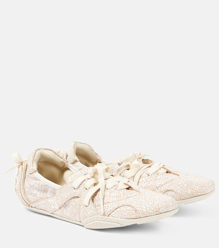Acne Studios Leather Sneakers In White