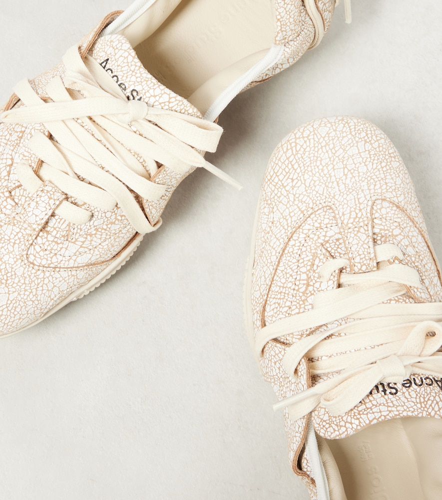 Acne Studios Leather Sneakers In White