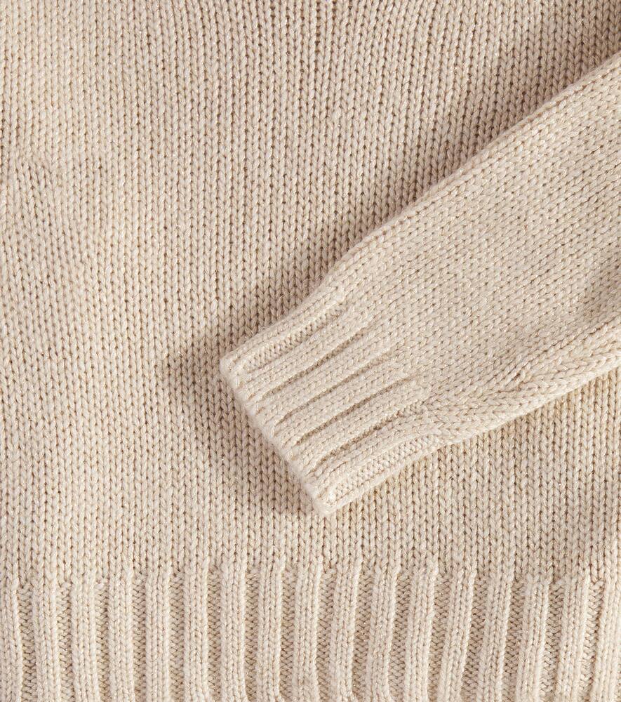 Il Gufo Ribbed-knit Sweater In Beige