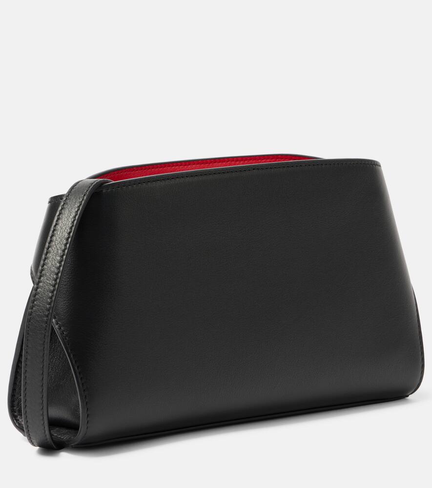 Ferragamo Small Structured Shoulder Bag With Adjustable Strap In Nero Flame Red Flame Red