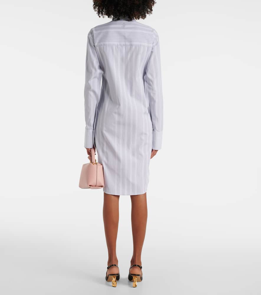 JW ANDERSON STRIPED COTTON SHIRT DRESS