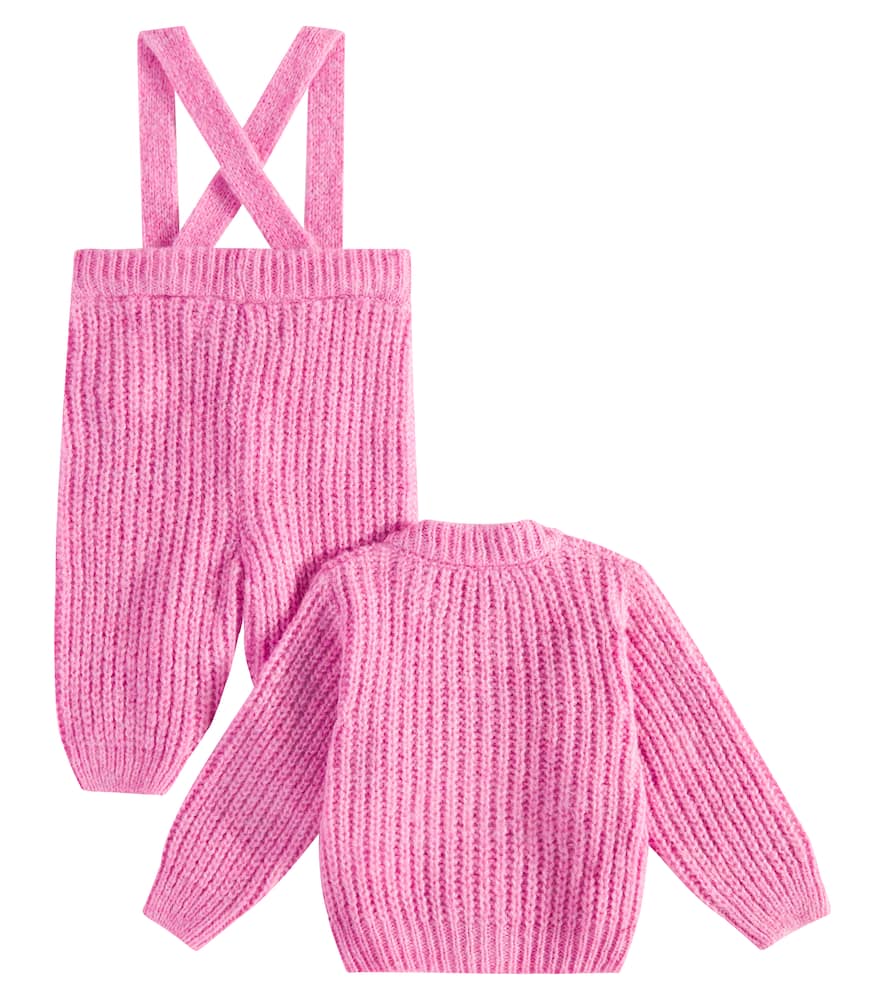 The New Society Baby Tampere Cardigan And Pants Set In Pink
