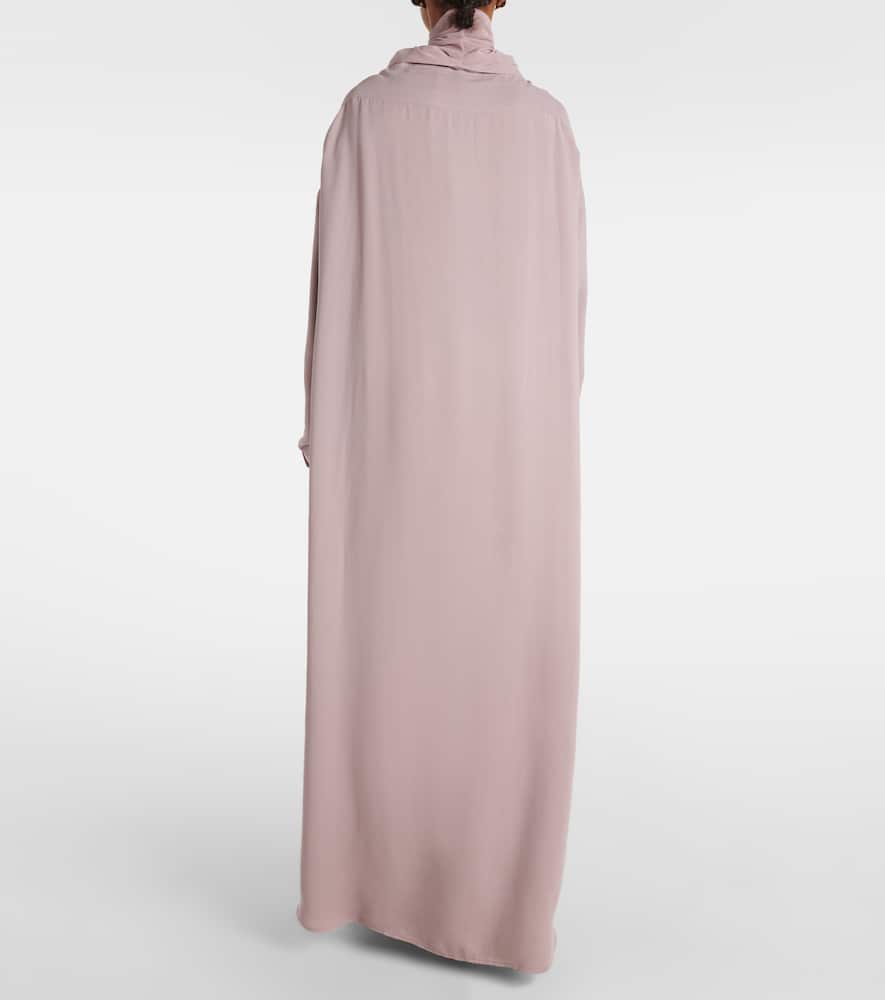 Y/project Turtleneck Mesh-trimmed Shirt Dress In Purple