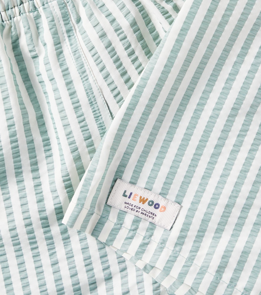 Liewood Duke Striped Swimming Trunks In Grün