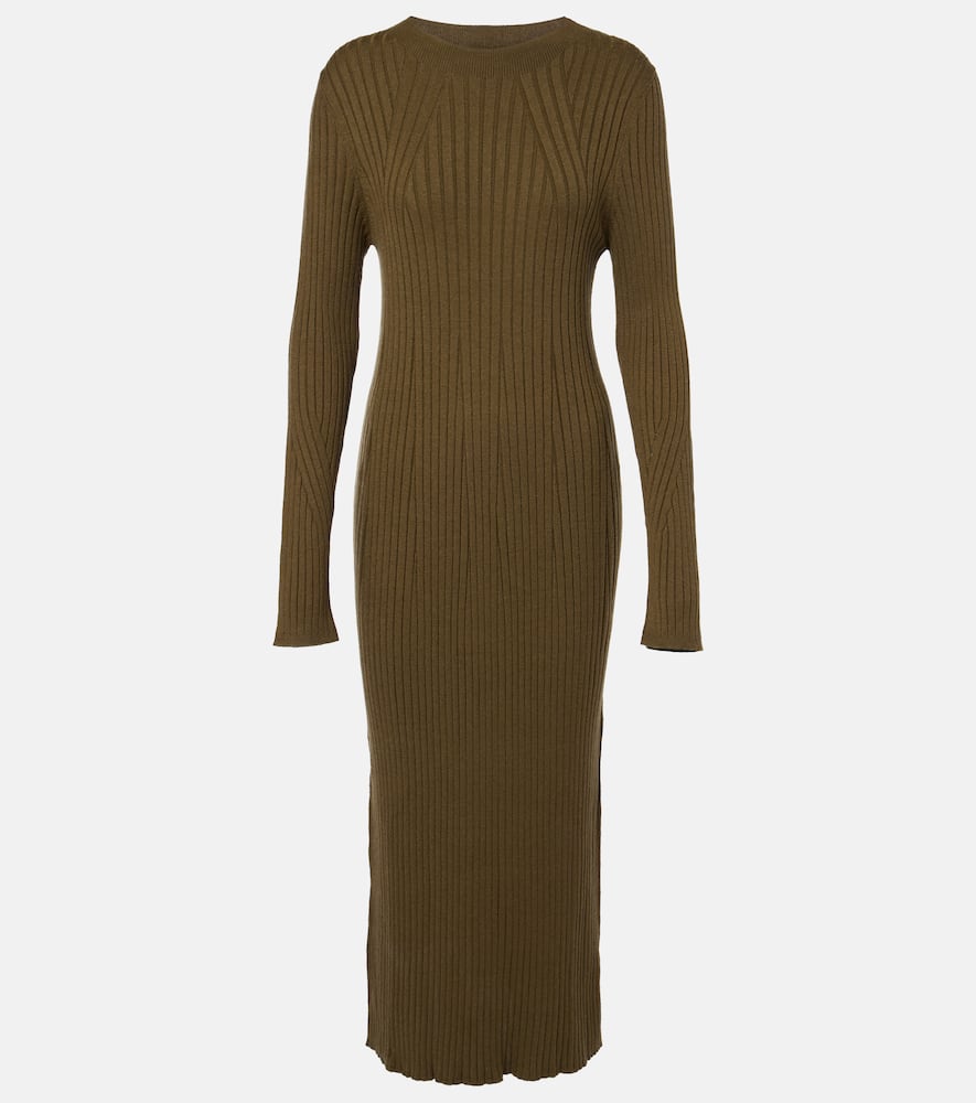 Axel ribbed-knit midi dress