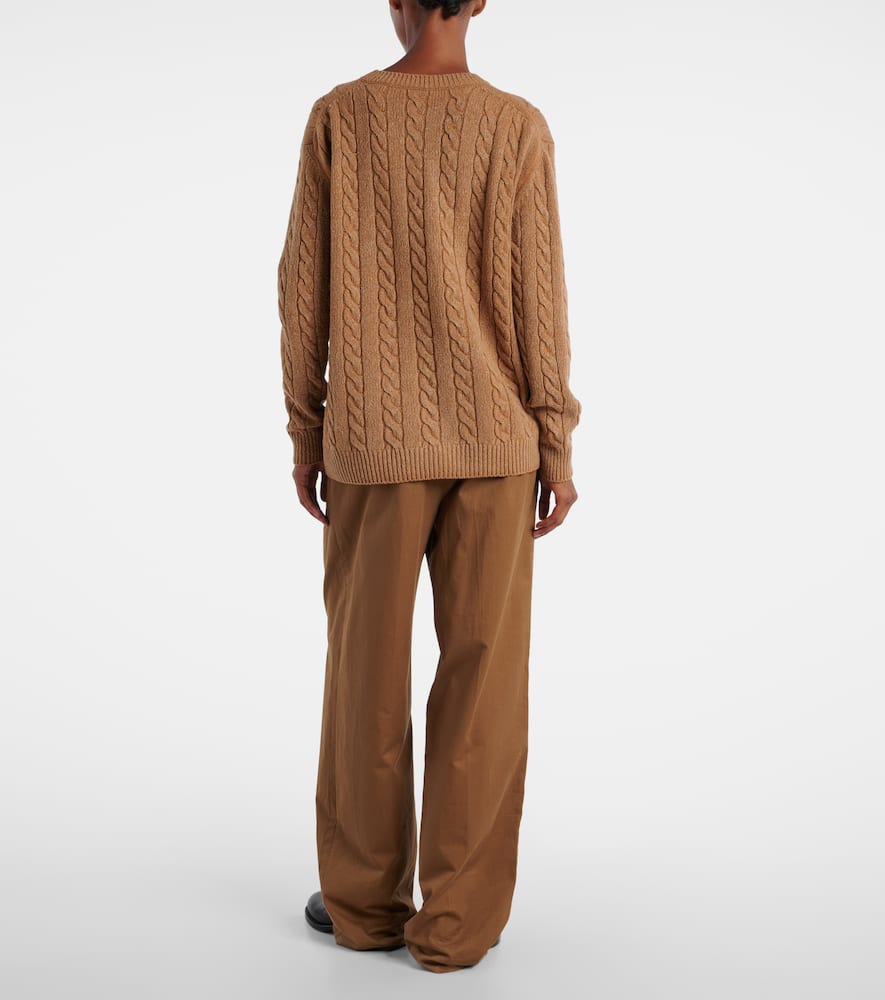 The Row Lido Cable-knit Wool Sweater In Brown