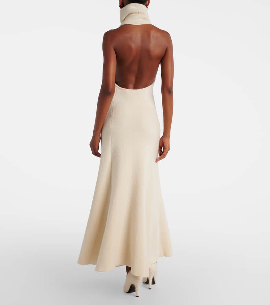 Magda Butrym Maxikleid Aus Wolle, Seide Und Kaschmir In White