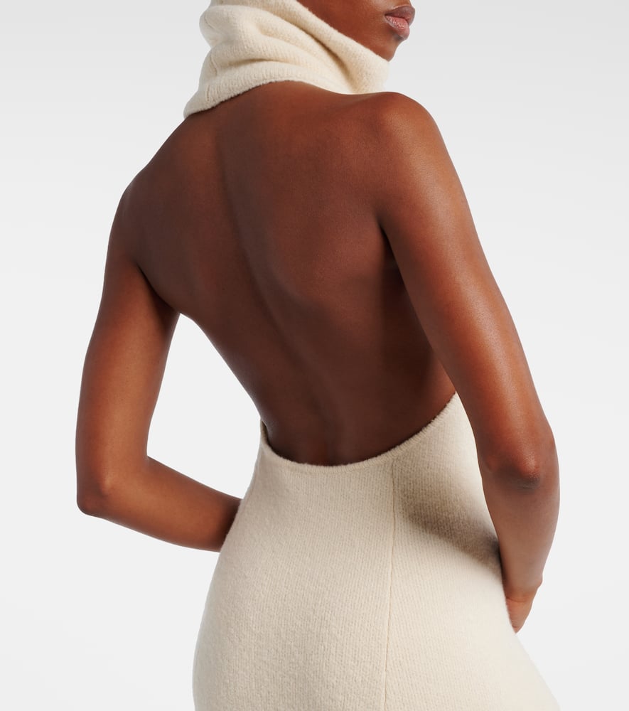 Magda Butrym Maxikleid Aus Wolle, Seide Und Kaschmir In White
