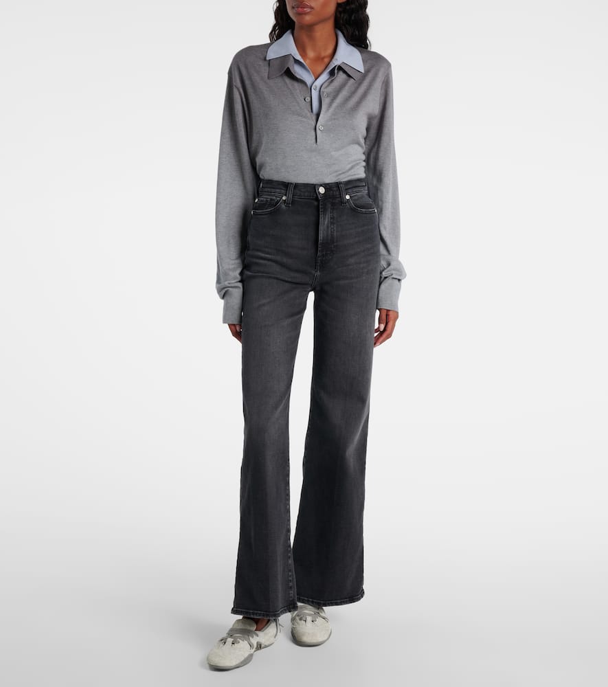 7 For All Mankind Jo Wide-leg Jeans In Blue