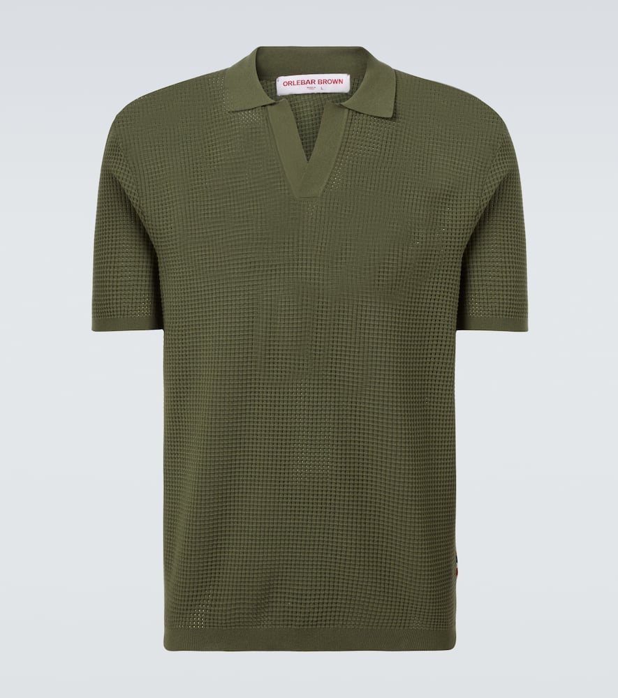Roddy waffle-knit polo shirt