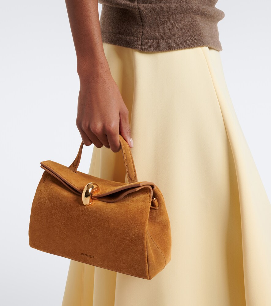 Jacquemus Valerie Small suede top-handle bag