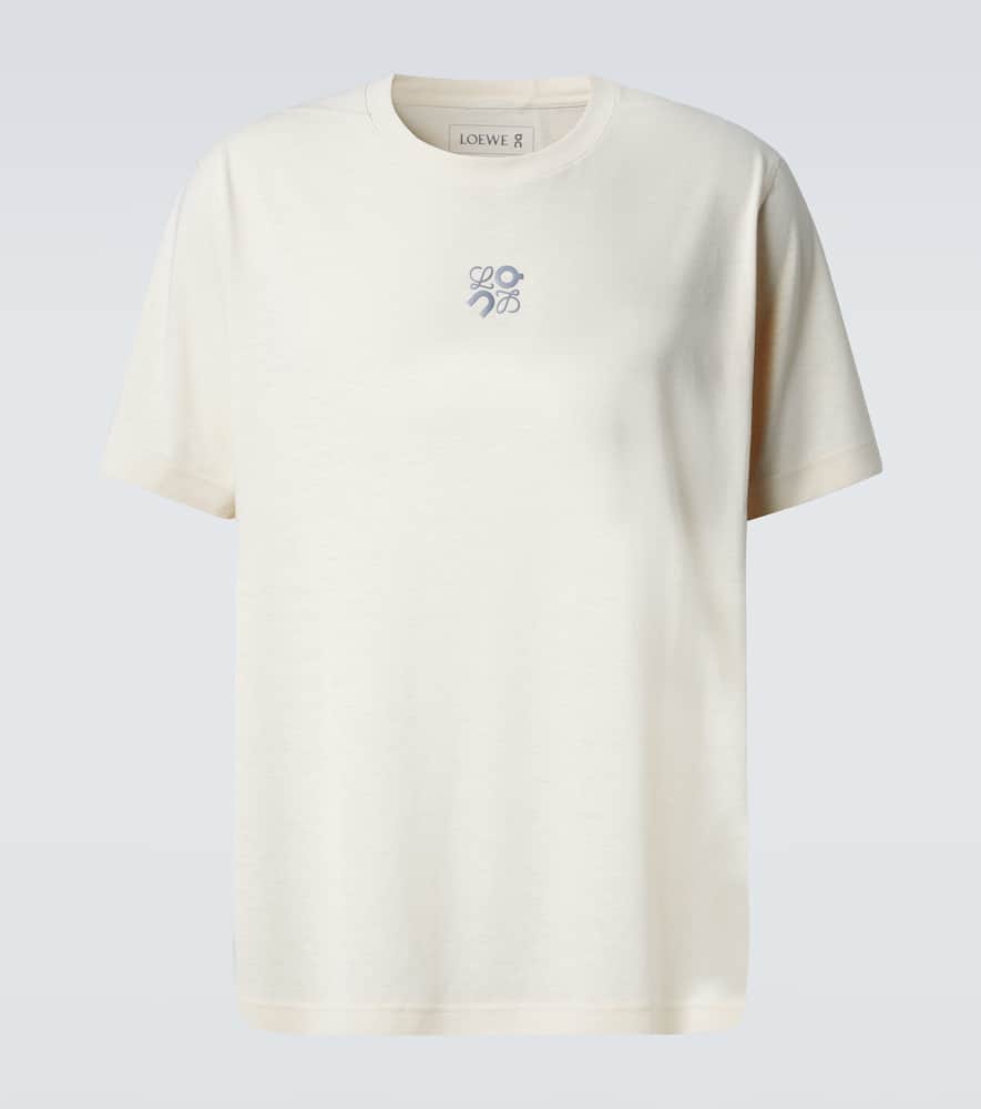 Loewe X On Logo Jersey T-shirt In White