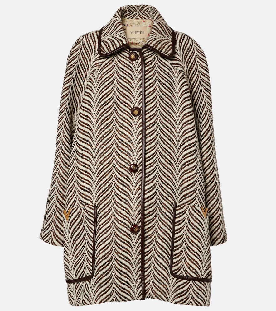 Valentino Vgold Wool And Cashmere Coat In Gray