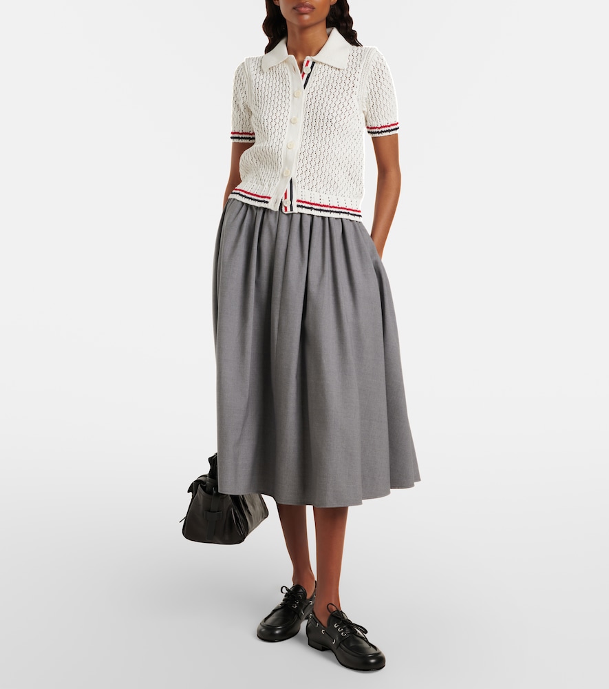 Thom Browne Pointelle cotton top