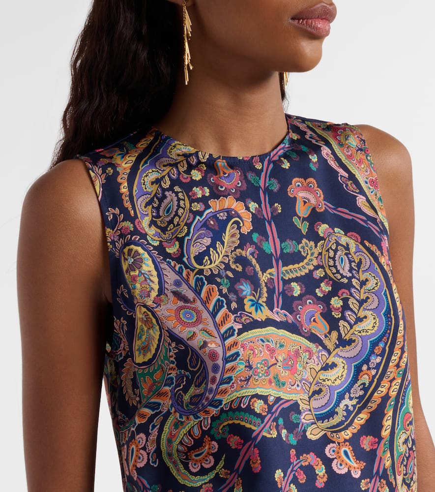 Etro Semi-sheer Jacquard Blouse In Multi