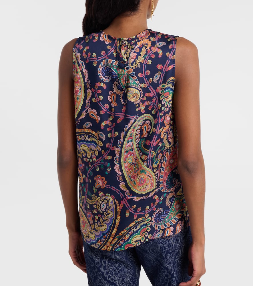 Etro Semi-sheer Jacquard Blouse In Multi