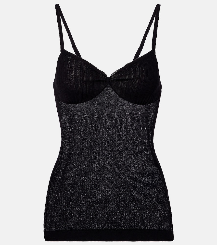 Victoria Beckham Knitted cotton-blend camisole