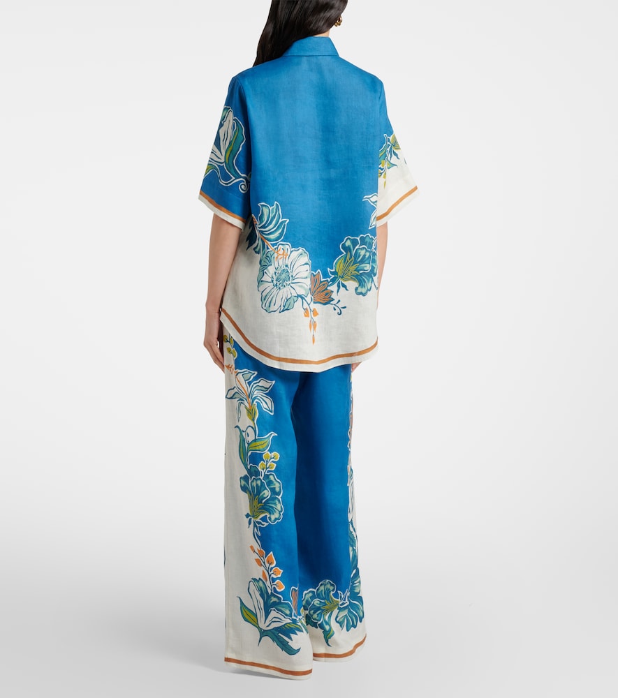  Alemais Alemais Luda Floral Linen Palazzo Pants 