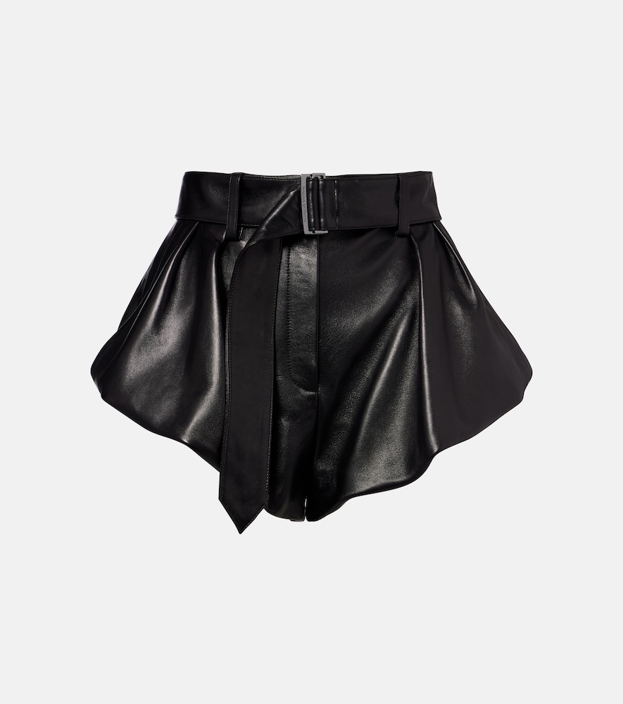 Magda Butrym Belted high-rise leather micro shorts