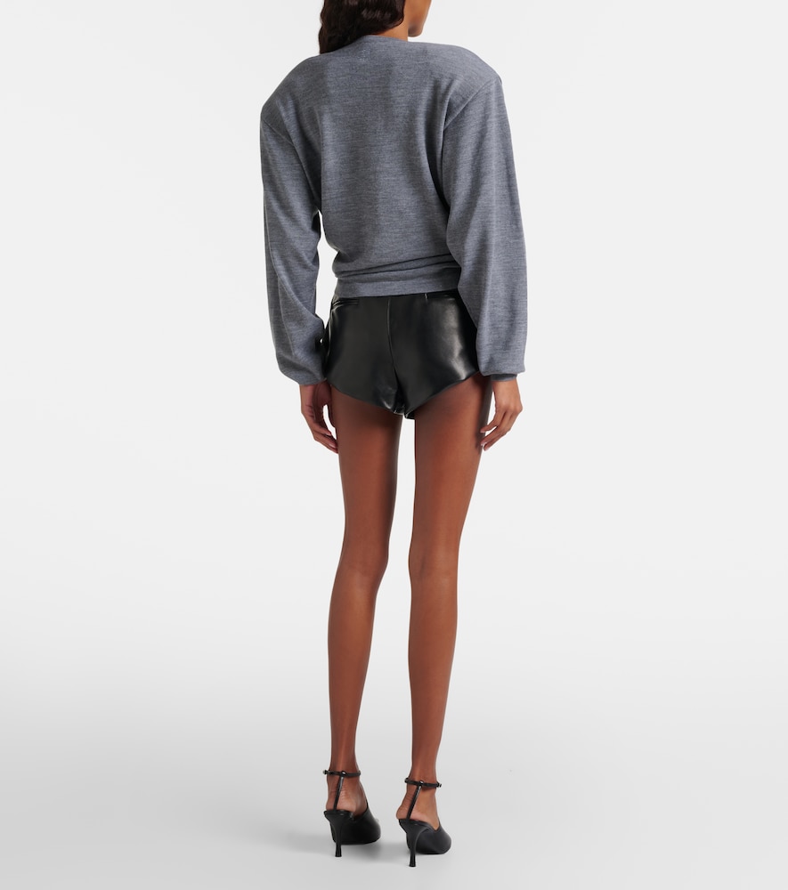  Magda Butrym Magda Butrym High-rise Shorts Aus Leder 