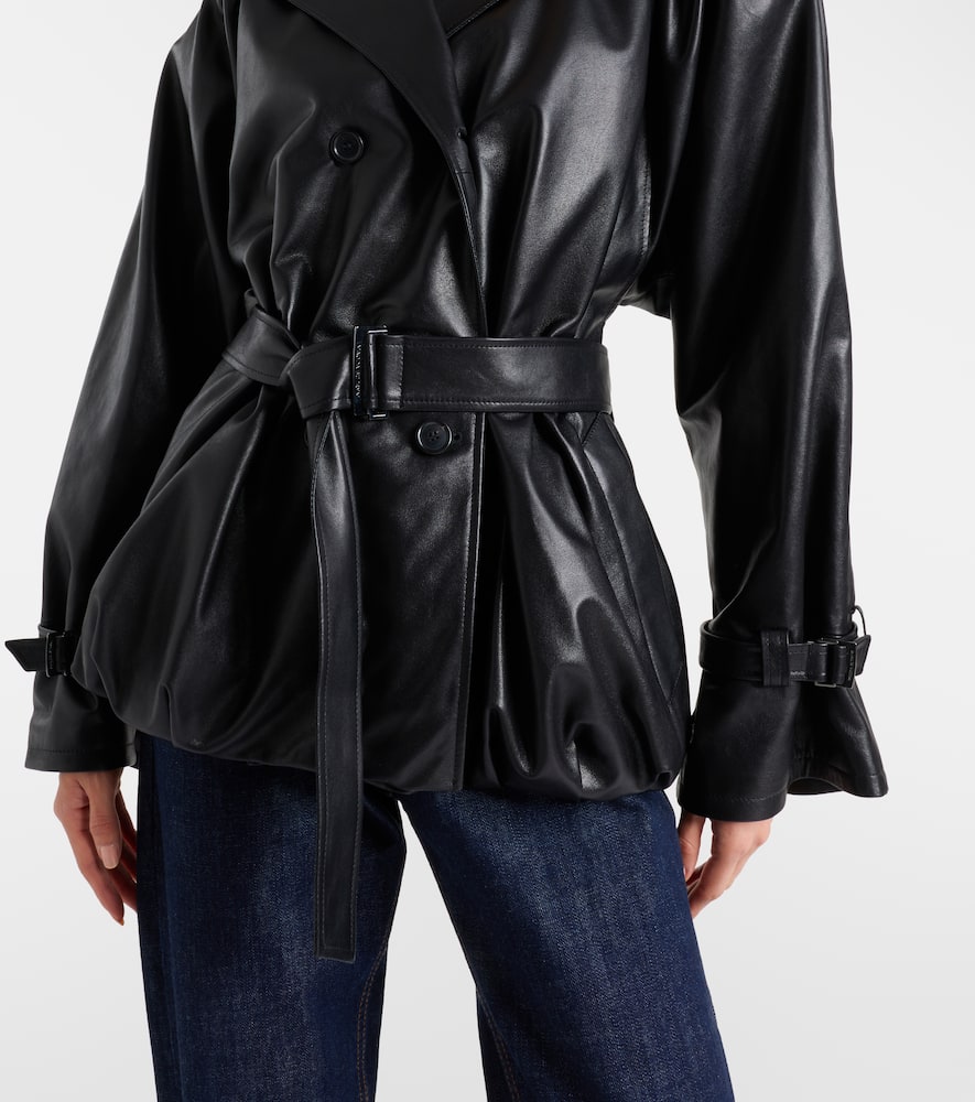 Magda Butrym Hooded Leather Jacket In Black