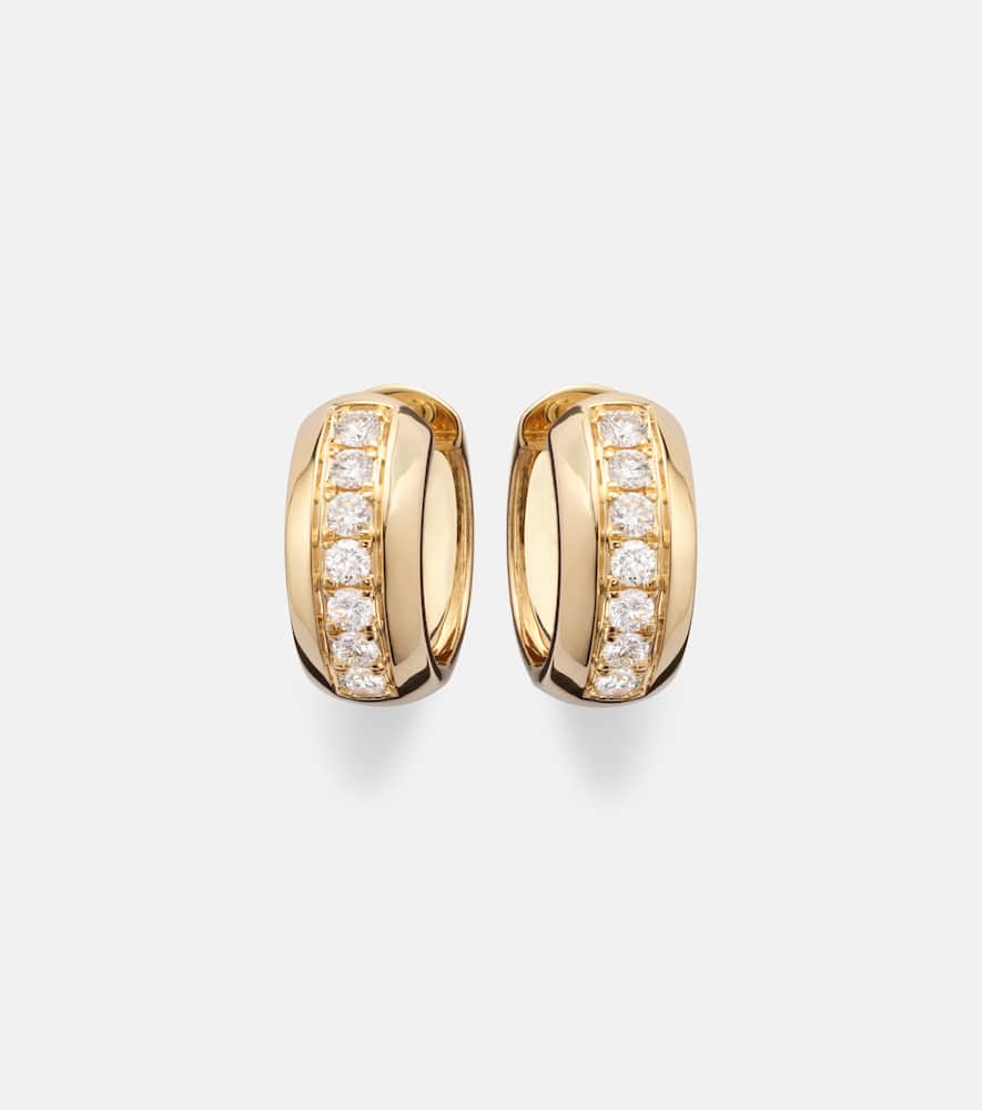 Orecchini Huggie in oro 14kt con diamanti