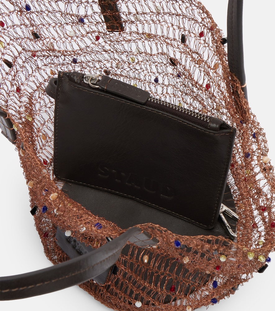 Jewel Embellished Top-Handle Bag