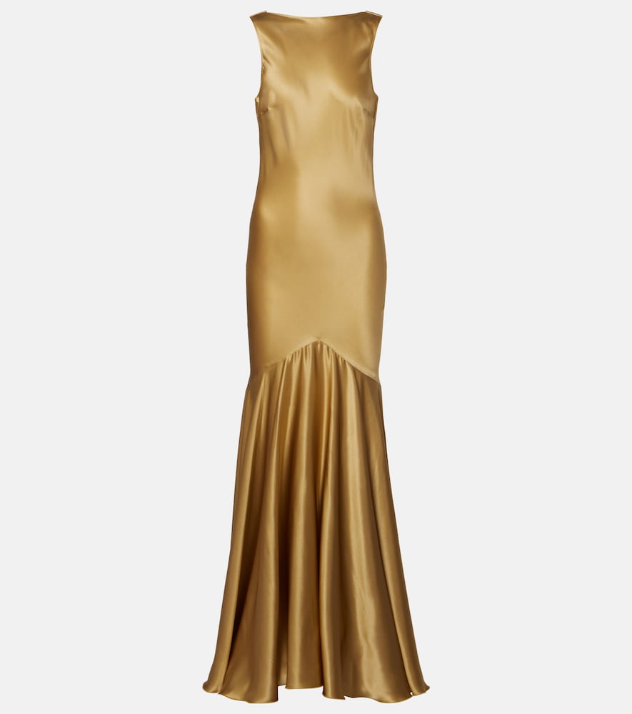 Nina Ricci Open-back satin gown