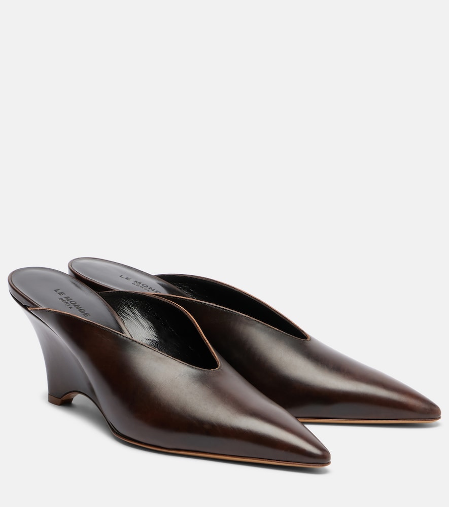 Le Monde Beryl Le Monde Béryl Victoria 70 leather wedges