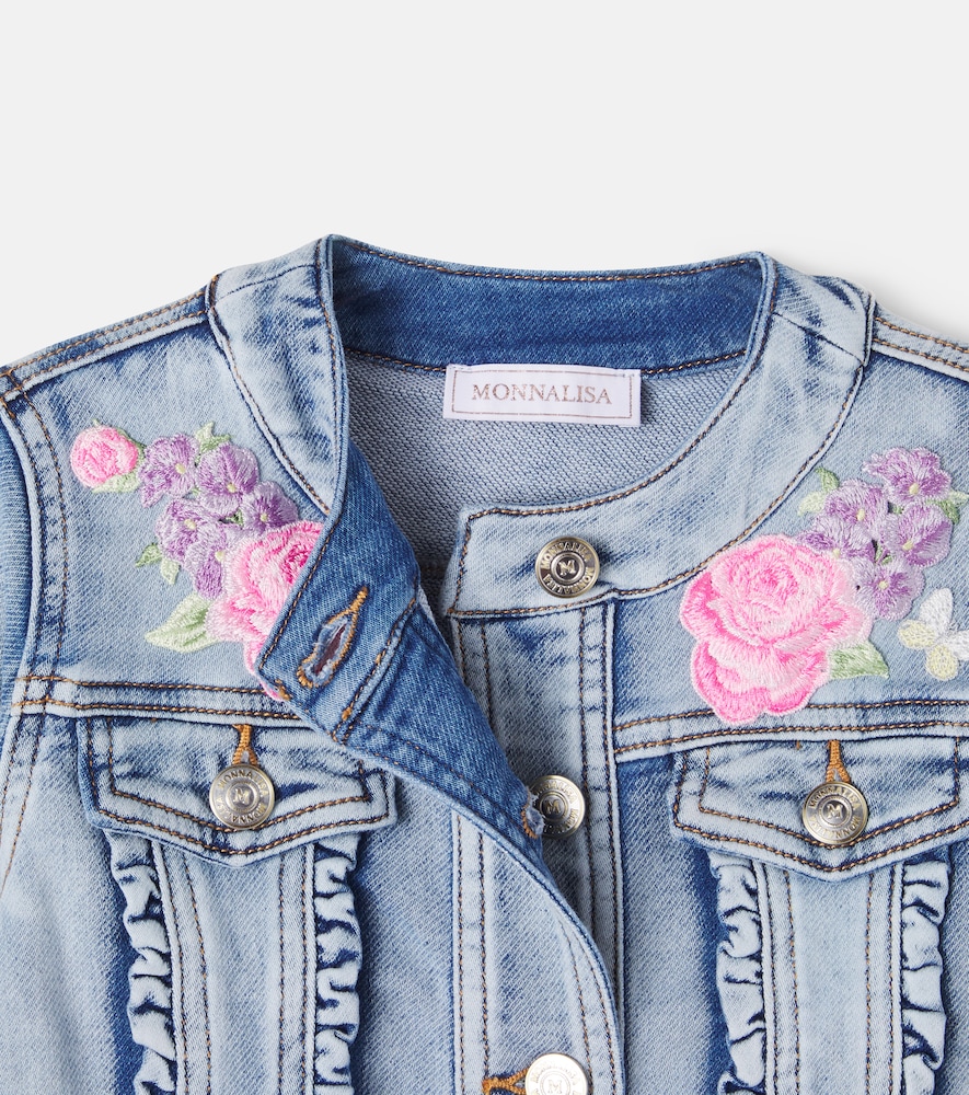  Monnalisa Monnalisa Chaqueta De Denim Bordada 