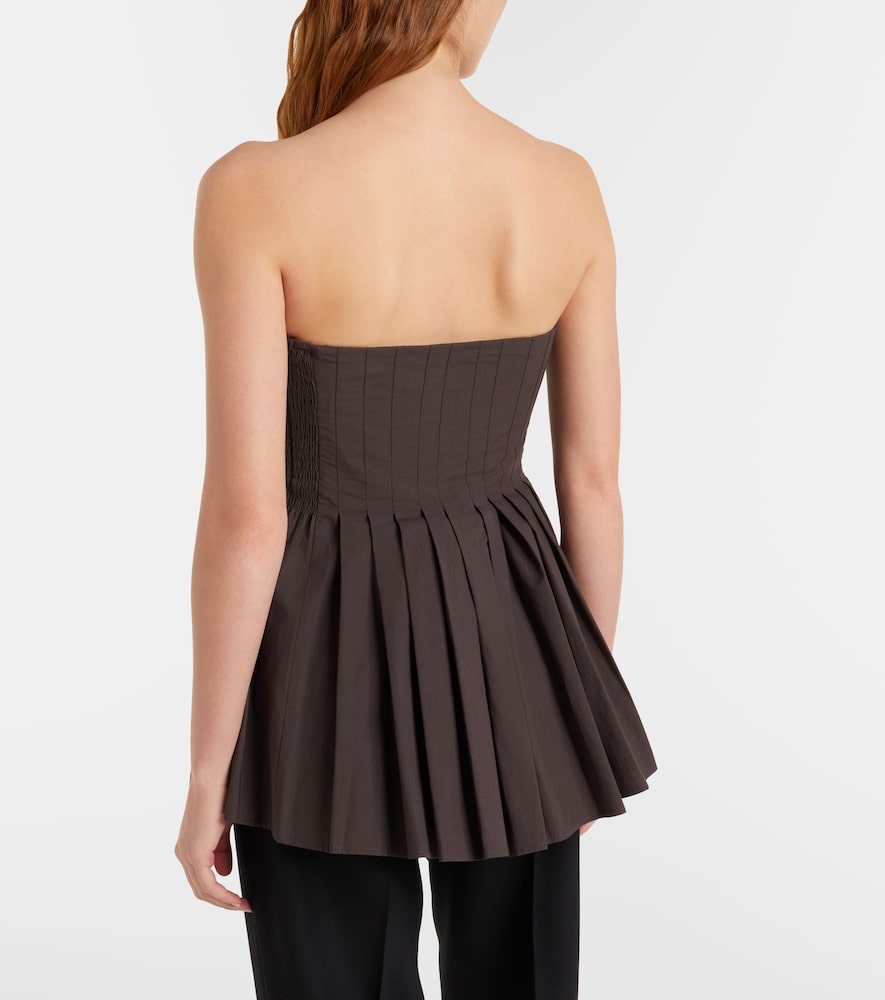 White Label Avine Pleated Peplum Cotton Top