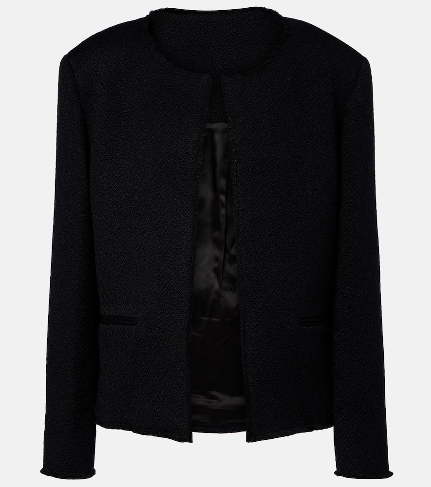 Totême Fluid Wool-blend Jacket In Black