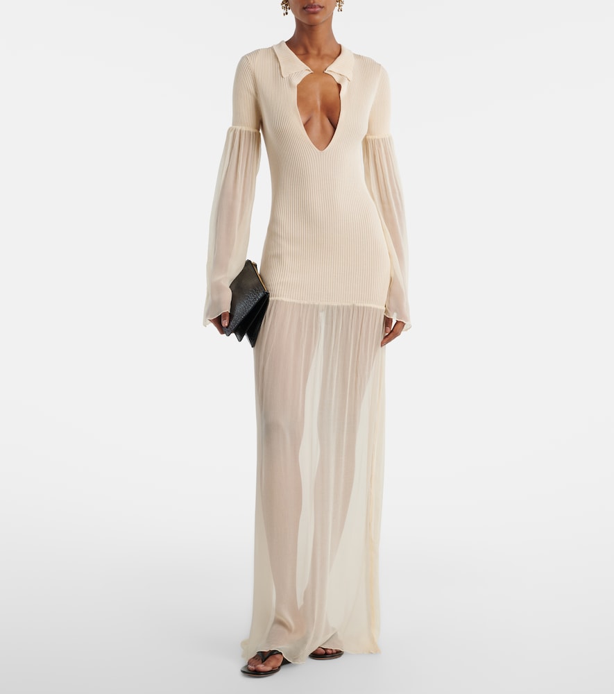 Aya Muse Calla cutout ribbed maxi dress