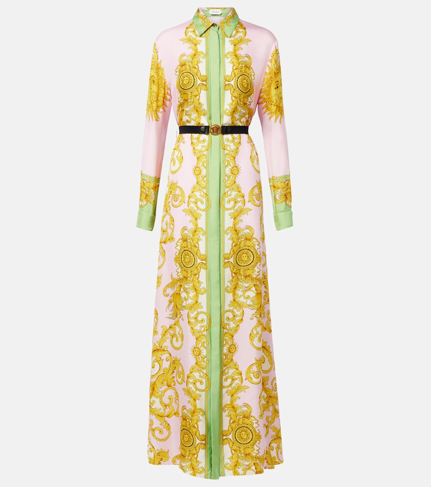 Versace Printed silk twill shirt dress | Thumbnail 6