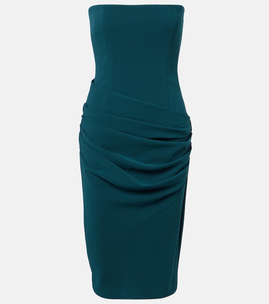 Alex Perry Gathered bustier dress
