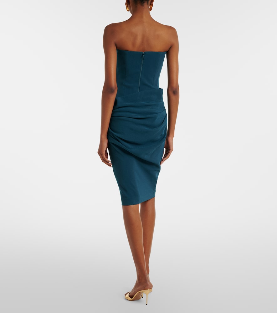 Alex Perry Ruched crêpe corset dress | Thumbnail 4 Alex Perry Ruched crêpe corset dress | Thumbnail 4