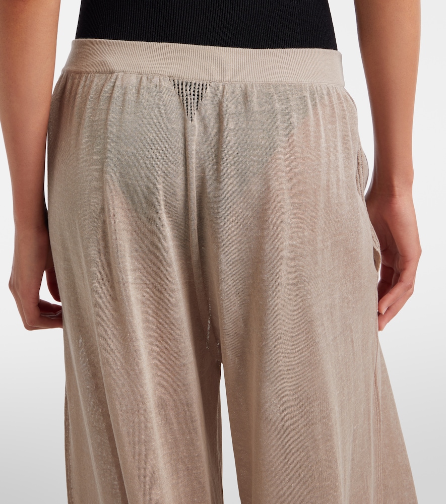  Alaia Alaia Linen And Silk Wide-leg Pants 