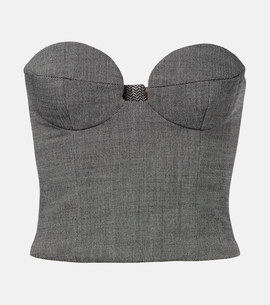 Bustier-Top aus einem Wollgemisch