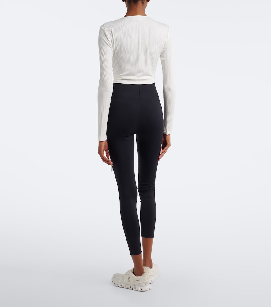 Ribbed-Knit Wrap Top