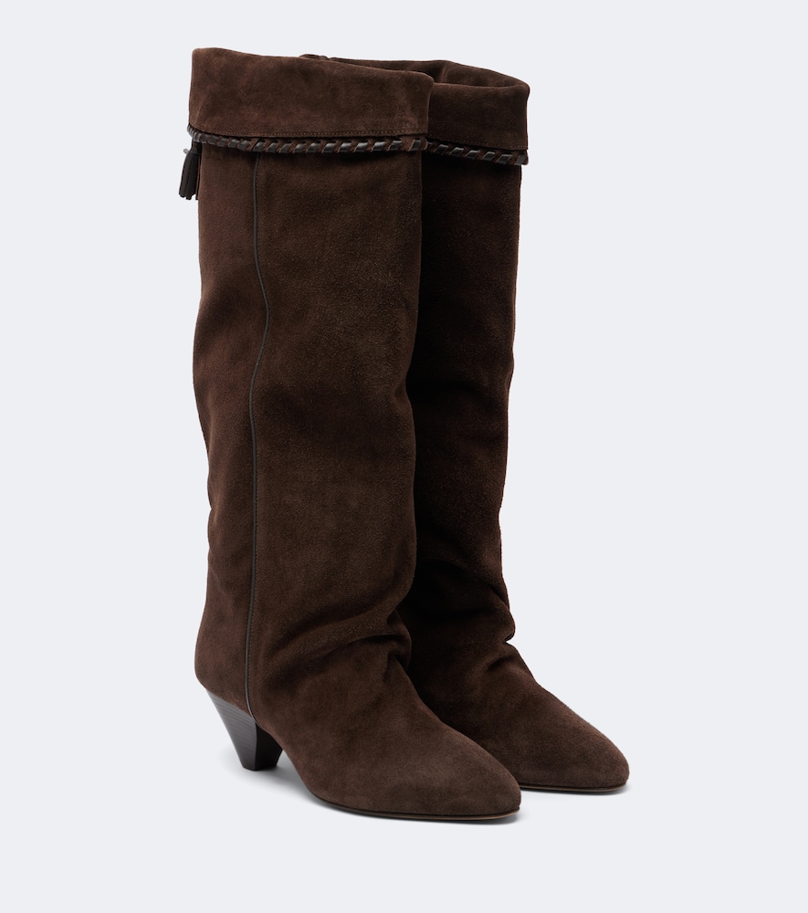 Kniehohe Stiefel Elita aus Veloursleder