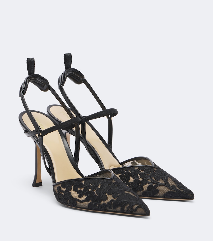 Slingback-Pumps Colibrì aus Spitze
