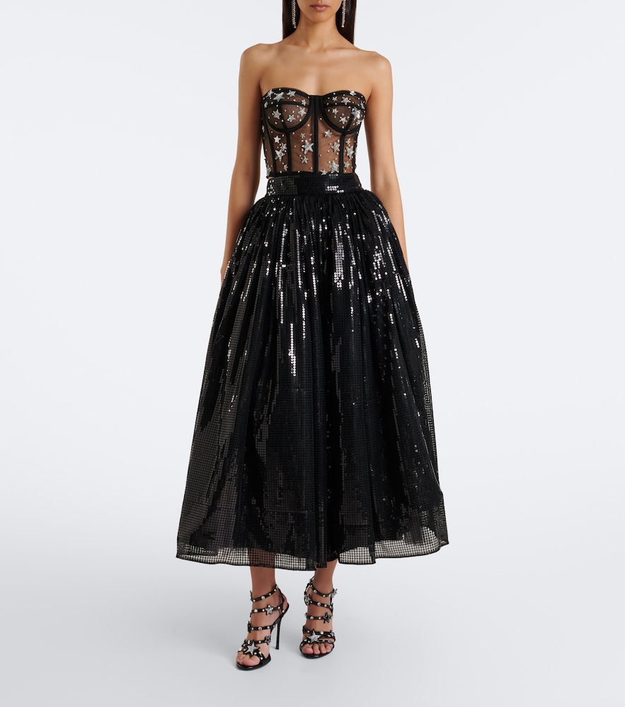 Dolce&Gabbana Gathered Sequined Midi