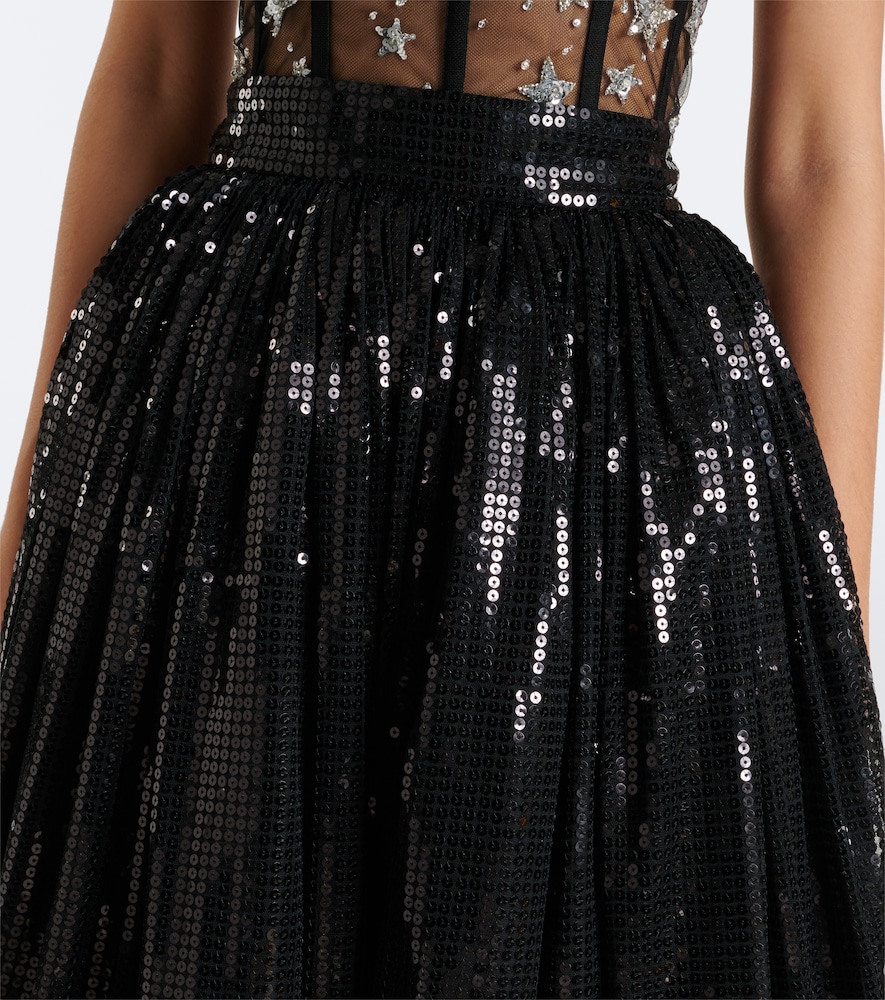 Dolce&Gabbana Gathered Sequined Midi