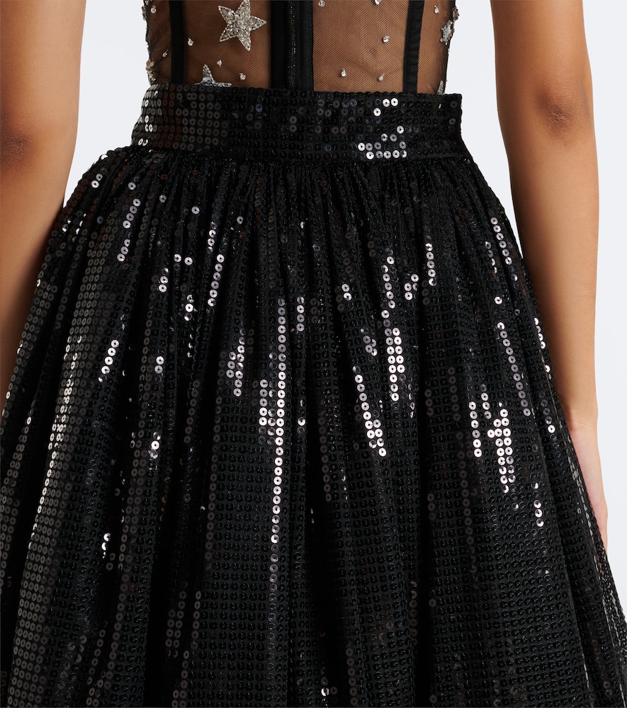 Dolce&Gabbana Gathered Sequined Midi
