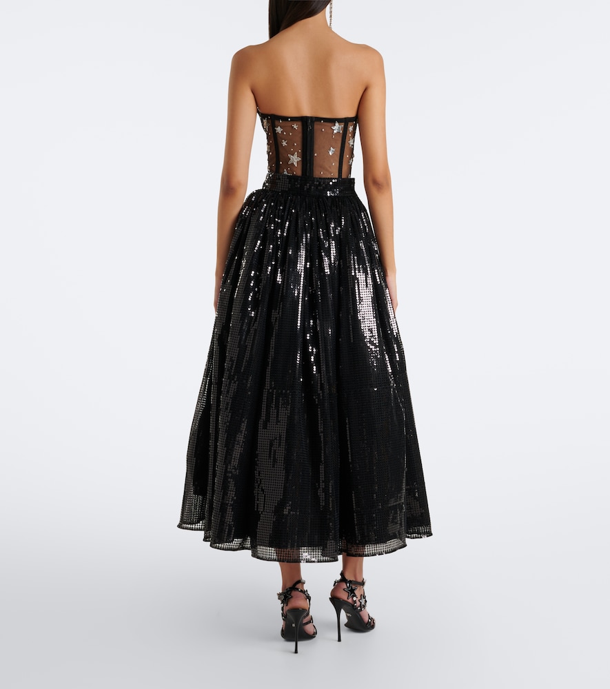 Dolce&Gabbana Gathered Sequined Midi