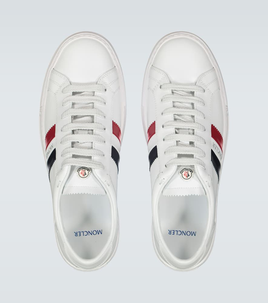 MONCLER MONACO LEATHER SNEAKERS,P00455875